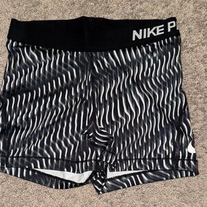 Nike Pro athletic shorts small black white women’s cheer sports volleyball gym